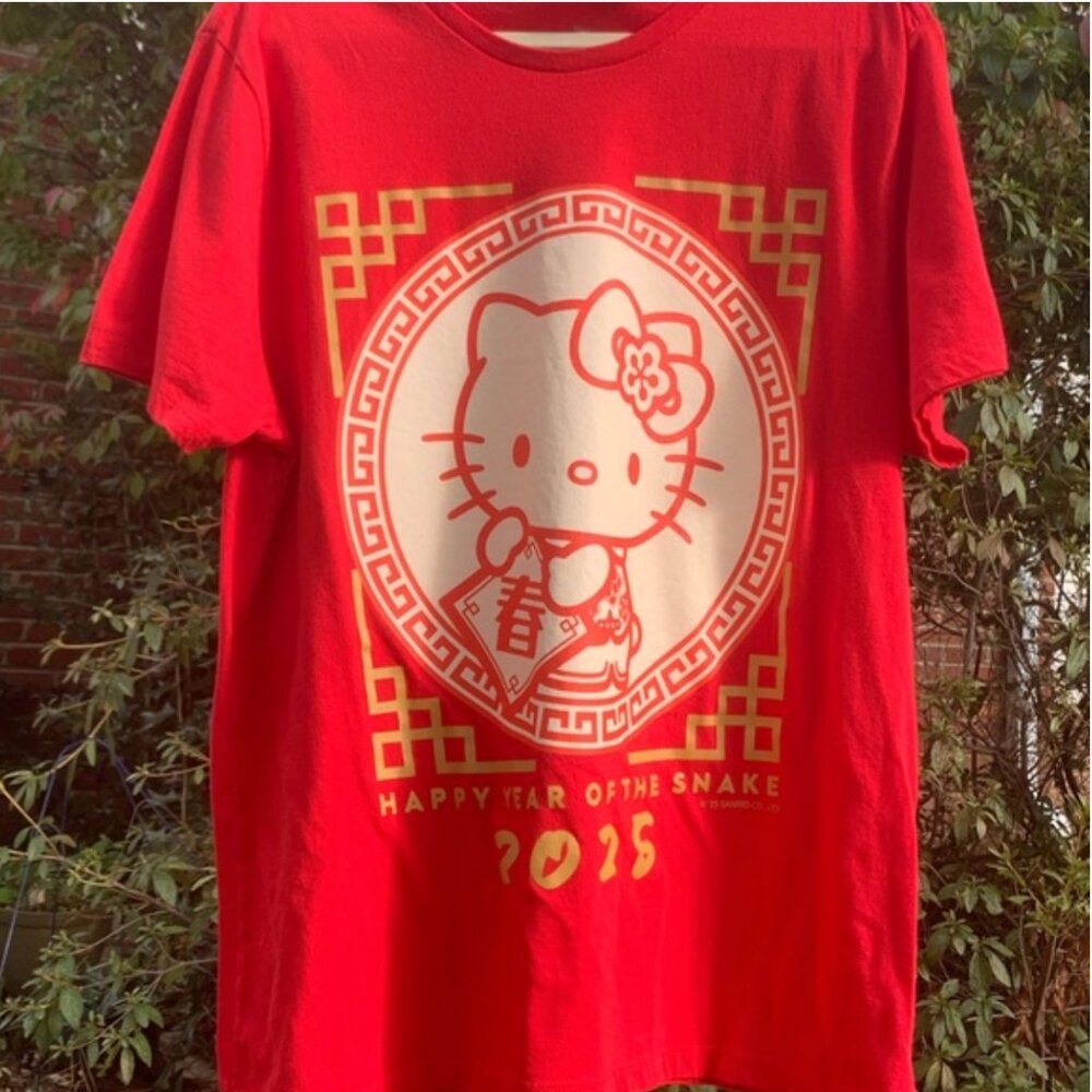Limited Edition Old Navy Red Hello Kitty Year of Snake Graphic Tee